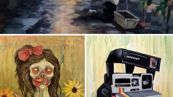 Dengan menggunakan mulut dan kakinya, wanita bernama Alana ini hasilkan karya seni gambar yang mengagumkan. Foto: Bored Panda