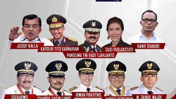 Tokoh-tokoh besar negeri ini ramai-ramai hadir di acara perdana Mata Najwa di Trans7. Foto: Twitter