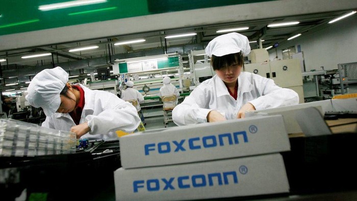 Suasana pabrik Foxconn