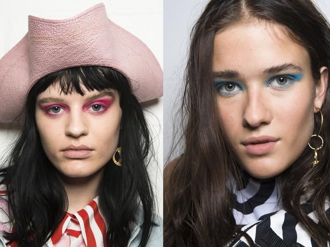 Banyak wanita yang sepertinya sudah berani tampilan makeup mata yang berwarna-warni. Neon eyeshadow jadi tren di 2018.  Foto: Istimewa