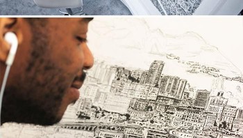 Saat usia tiga tahun Stephen Wiltshire didiagnosa kelianan autis. Kini beranjak dewasa ia dikenal dengan pelukis landscape yang sangat detail dan memukau. Foto: Bored Panda