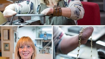 Keren! Perhiasan cantik ini dirancang dan dibuat oleh wanita yang tak memiliki jari-jari di tangannya. Dia adalah Annette Gabbedey. Foto: Bored Panda