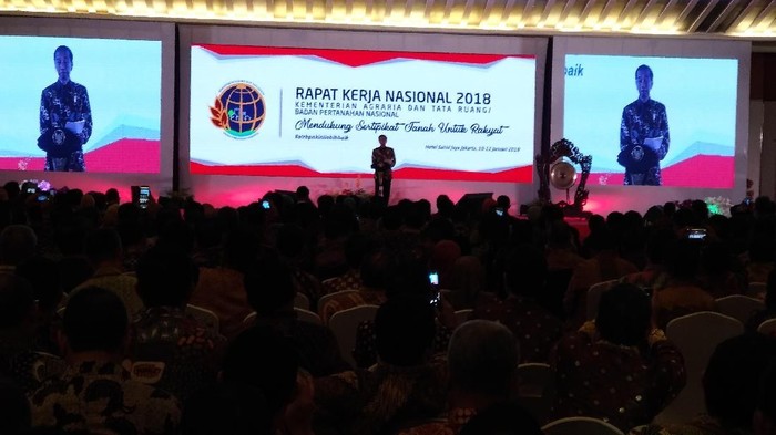 Pertama Kalinya, Jokowi Hadiri Rakernas Kementerian Agraria-BPN