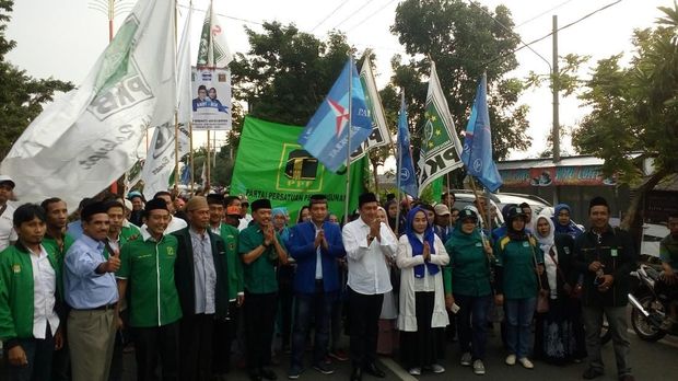 Pasangan ini didukung oleh diusung PPP, PKB dan Partai Demokrat