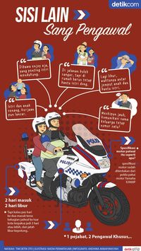 Ini Cara Patwal Redam Anak yang Ngambek Saat Ditinggal Tugas