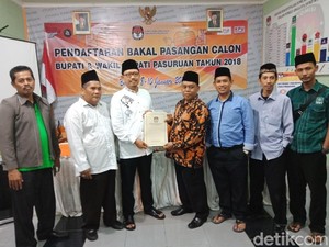 Proses Pendaftaran Bupati Petahana Pasuruan Butuh Waktu 12 Jam