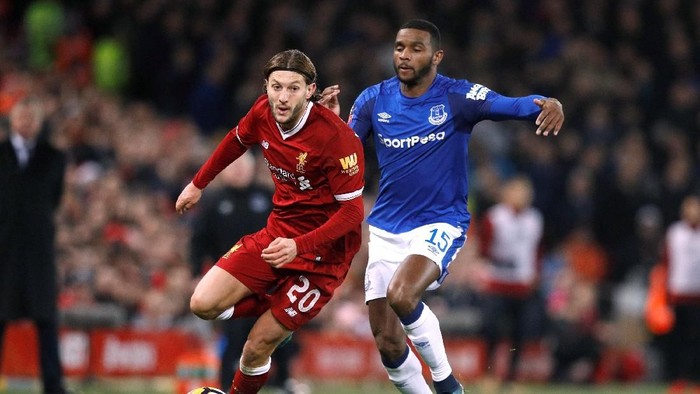Soccer Football - FA Cup Third Round - Liverpool vs Everton - Anfield, Liverpool, Britain - January 5, 2018   Liverpools Adam Lallana in action with Evertons Cuco Martina    REUTERS/Phil Noble