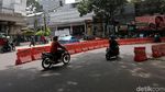 Uji Coba Sistem Satu Arah di Kawasan Stasiun Sudirman