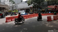 Saat uji coba ini, lalu lintas terpantau lancar.