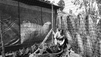 Adalah Gays Lion Farm, sebuah kebun binatang khusus singa yang dibuat oleh pemain sirkus bernama Charles dan Muriel Gay (Los Angeles Public Library)