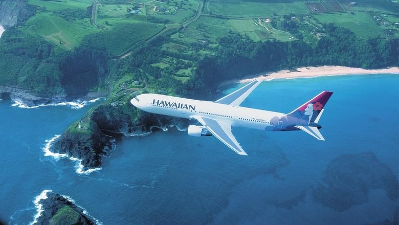 Ilustrasi pesawat Hawaiian Airlines