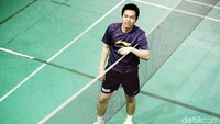 Pebulutangkis senior indonesia Hendra Setiawan berlatih di Pelatnas PBSI di Cipayung, Jakarta, Jumat (12/1/2018).
