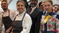 Di hari pertamanya, pihak Gucci dan staf dapur mengabadikan gambar di area kitchen. Tampak beberapa orang mengenakan seragaam koki sementara lainnya mengenakan outfit yang fashionable. Foto: Instagram