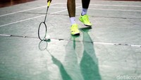 Hendra Setiawan tengah berlatih.