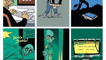 Ketika gadget mengendalikan manusia. (Foto: Asaf Hanuka)