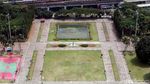 Melihat Taman Monas Tanpa Pagar Pembatas Rumput dari Ketinggian