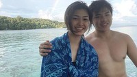 Sama-sama pecinta alam sepertinya Nicholas Sean dan Elisa Jonathan. Foto: Instagram/elisajonathan