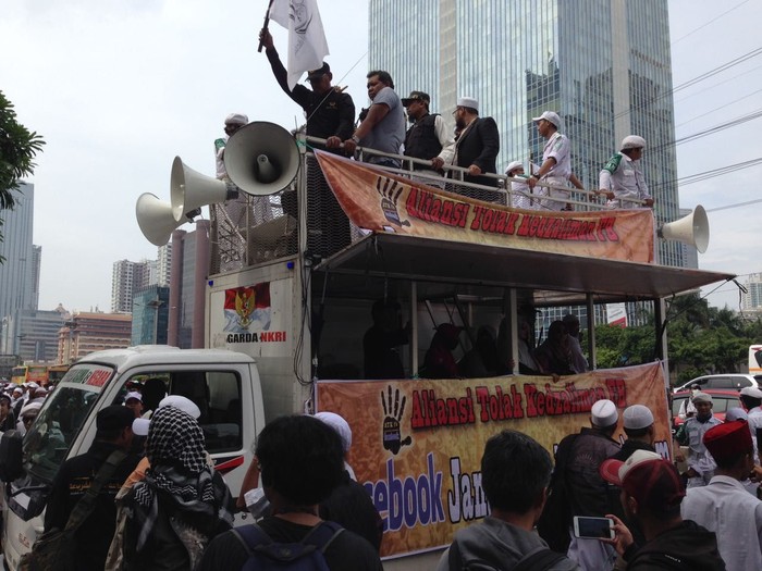 Suasana aksi. Foto: Agus Tri Haryanto/detikINET Suasana aksi. Foto: Agus Tri Haryanto/detikINET