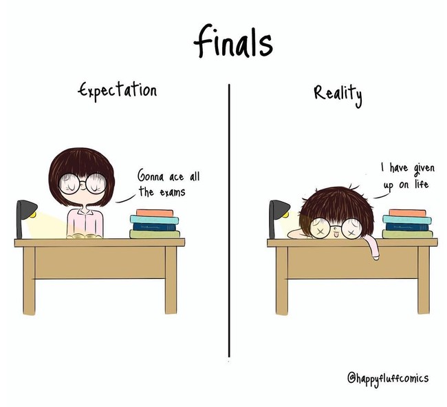 Ekspektasinya bisa melewati tes ujian dengan baik, tapi kenyataannya sudah menyerah dahulu. Foto: Instagram