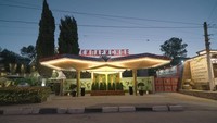 Dibandingkan sebuah halte, bangunan ini lebih mirip dengan arena komedi putar. Itu terlihat dari pencahayaan dan bentuk atapnya yang khas. Christopher Herwig/Boredpanda.