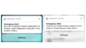 Foto: Ini SMS Palsu Soal Rudal yang Diterima Warga Hawaii