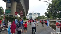 Jadi hari ini perdana kita pakai jalan layang non tol Antasari untuk car free day. Jadi saya mendukung sekali sebagai warga di sini, karena saya tinggal di sini. Saya berharap ini jadi sebuah oase, sebuah tempat yang bisa mempersatukan warga khususnya di Jakarta Selatan, kata Sandi. (Foto: Parastiti Kharisma Putri/detikcom)