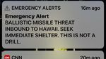 Foto: Ini SMS Palsu Soal Rudal yang Diterima Warga Hawaii