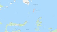 Kabupaten Kepulauan Talaud termasuk kabupaten terluar Indonesia yang berbatasan dengan Filipina. (Foto: Dok. Google Maps)