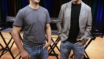 Sergey Brin dan Larry Page sekarang, menjadi duet powerful di dunia teknologi seiring Google meraksasa. Foto: istimewa