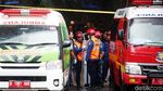 Penjagaan Ketat Polisi di TKP Robohnya Selasar BEI