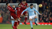 Roberto Firmino menyumbang satu gol kemenangan Liverpool atas Manchester City di Anfield. Dirinya tampil impresif dan menyulitkan barisan belakang Manchester City (Carl Recine/Action Images via Reuters)