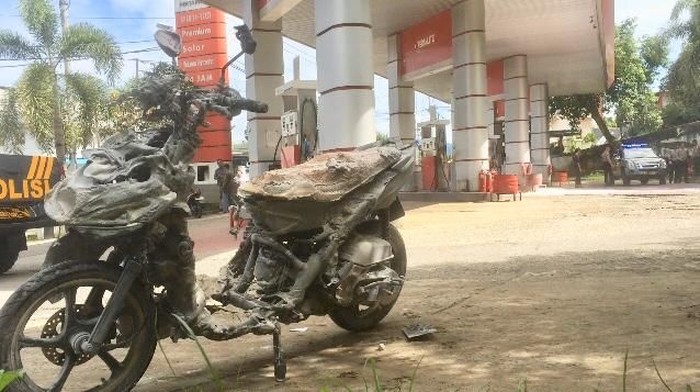 Motor Terbakar Saat Isi Bensin di SPBU