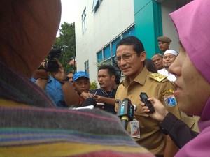 Selasar BEI Ambruk, Sandi: Itu Musibah, Nggak Perlu Mendramatisir