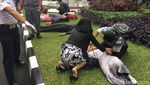 Foto: Suasana di BEI Pasca Selasar Atap Tower II Ambruk
