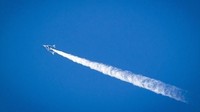 Pada uji coba terbang pekan lalu, VSS Unity tercatat dapat mencapai kecepatan luncur maksimum hingga mach 0,9 (1.080 km per jam). Hasil yang cukup baik (dok Virgin Galactic)