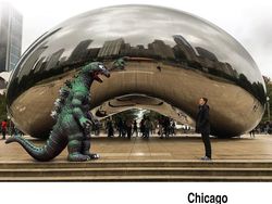 Penampakan Godzilla Traveling Keliling Dunia