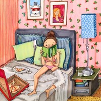 Melupakan sejenak keresahan hati yang dialami dengan membaca buku. Foto: Instagram