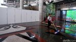 Foto: Suasana Depan Gedung BEI Pasca Selasar Ambruk