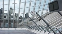 Keberadaan stasiun ini sendiri terlihat kontras dengan arsitektur bangunan di sekitarnya yang menggunakan konsep abad pertengahan. Istimewa/Inhabitat.