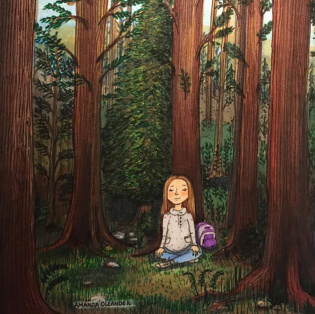 Wanita juga kerap memilih untuk meditasi di alam terbuka untuk merefreshkan pikirannya. Foto: Instagram