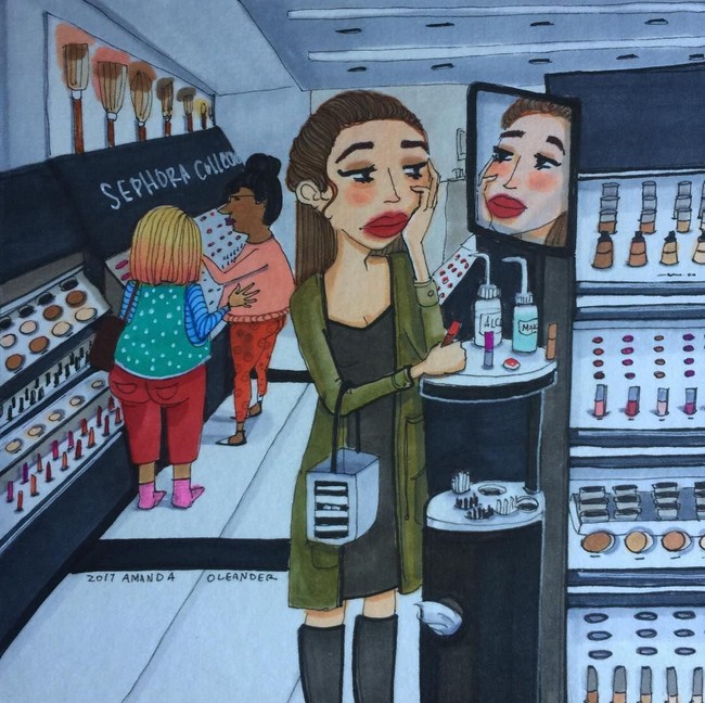 Membangkitkan kembali mood senang dengan belanja barang-barang kosmetik. Foto: Instagram