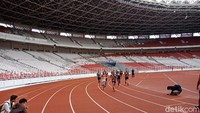 Tampak penampilan baru SUGBK. Bantu stadion tersebut kini didominasi warna merah dan putih.