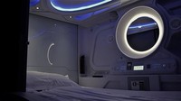 Ada kaca yang dikelilingi lampu untuk kamu berhias. (Facebook/Galaxy Pods Hostel)