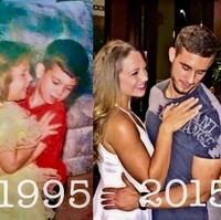 Berteman sejak kecil, Michael dan Natali sempat tidak saling bertemu lagi dan putus kontak selama 20 tahun. Hingga Facebook mempertemukan mereka dan keduanya kembali saling berhubungan hingga memutuskan menikah. Foto: Dok. Instagram thewaywemet, Reddit