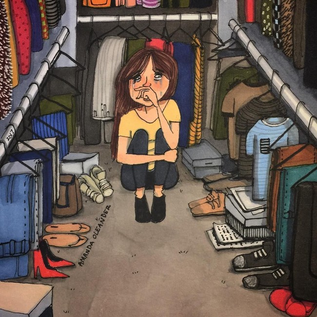 Kesedihan yang dialami wanita juga terkadang membuatnya memilih untuk bersembunyi dan menangis. Foto: Instagram