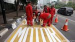 Foto: Jalur Khusus Sepeda Motor di Jalan Thamrin