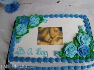 Wow! Kue Baby Shower Ini Dihiasi Foto USG Jabang Bayi