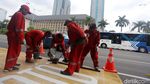 Foto: Jalur Khusus Sepeda Motor di Jalan Thamrin