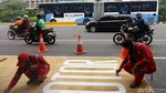 Foto: Jalur Khusus Sepeda Motor di Jalan Thamrin