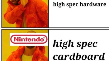 Buat Nintendo kayaknya mending bikin kardus yang keren daripada hardware yang bagus. (Foto: Twitter)